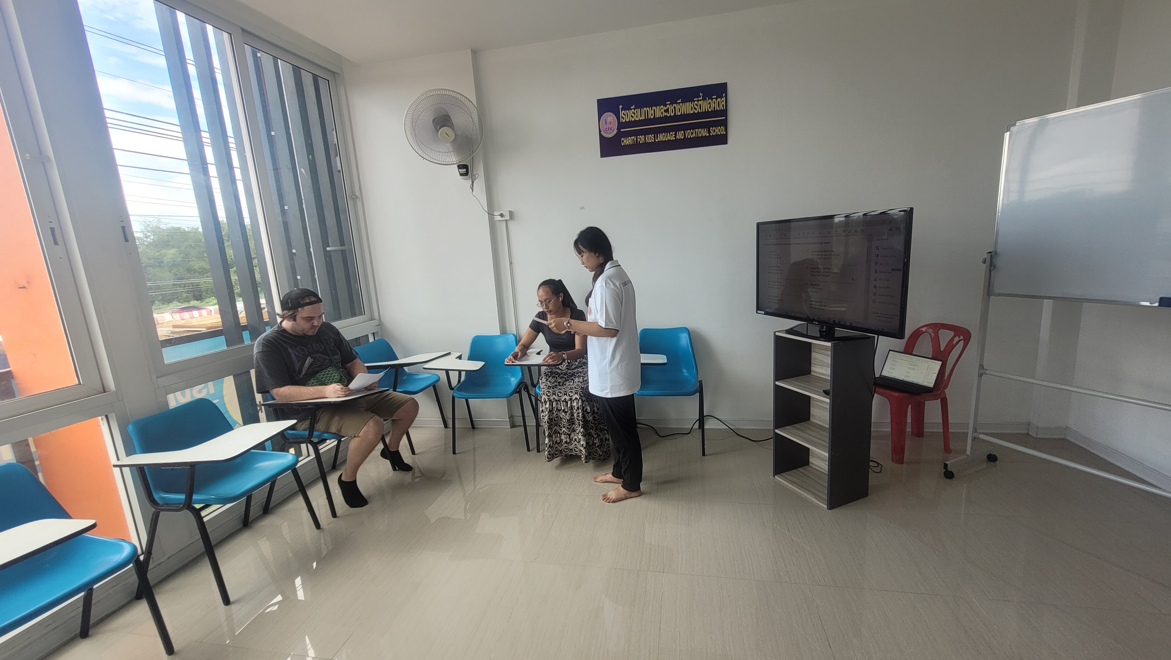 Students in class at Charity For Kids school