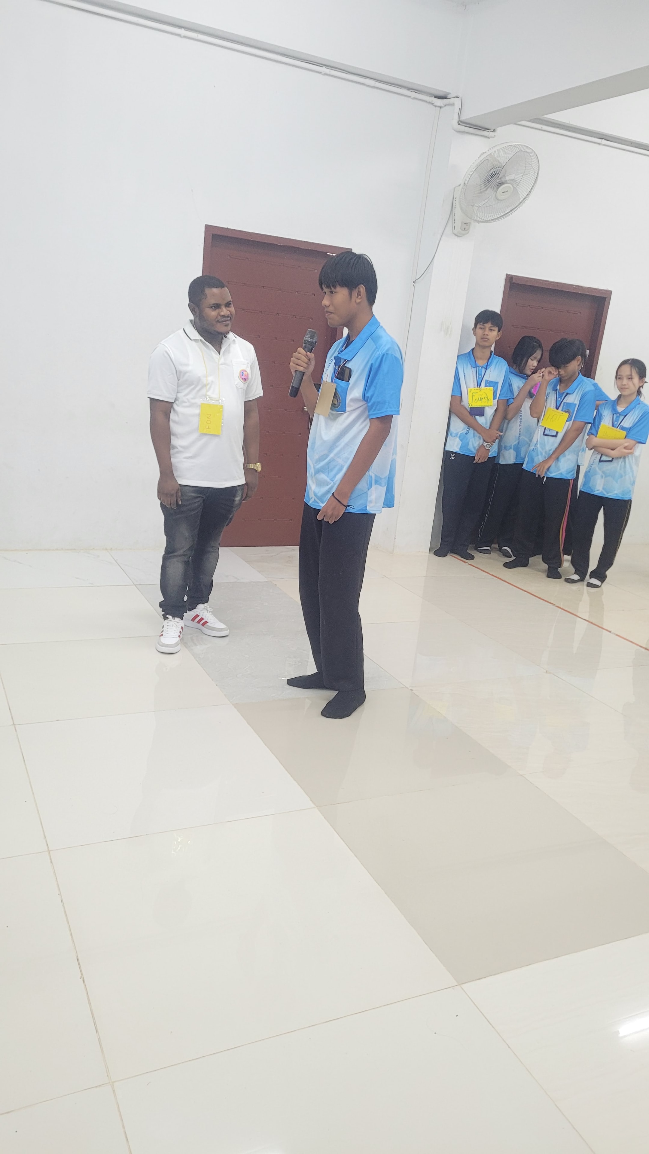 Students participating in English Camp games and activities